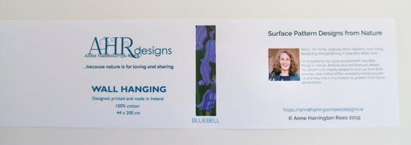 Bluebell wall hanging label
