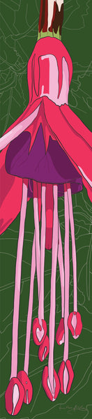 Fuchsia wall hanging designed by Anne Harrington Rees.