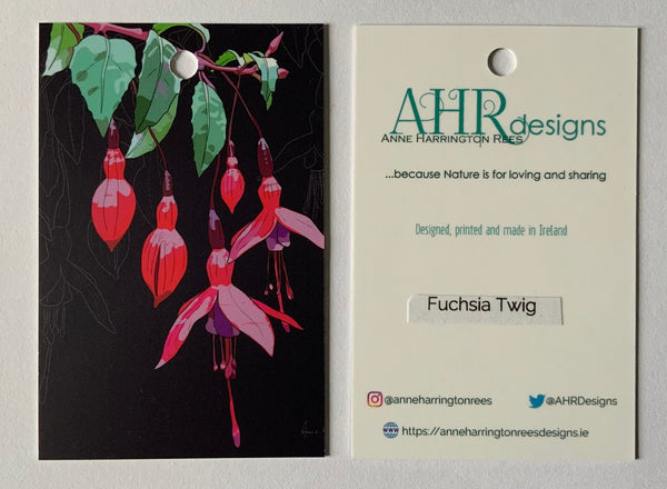 Labels for Fuchsia Twig tote bag
