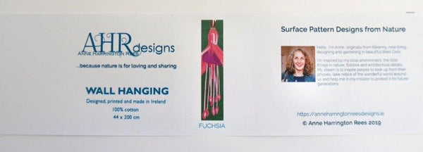 Fuchsia wall hanging label