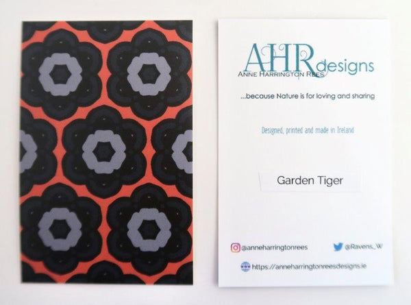 Garden Tiger tote bag label