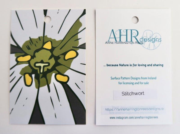 Stitchwort cushion cover label