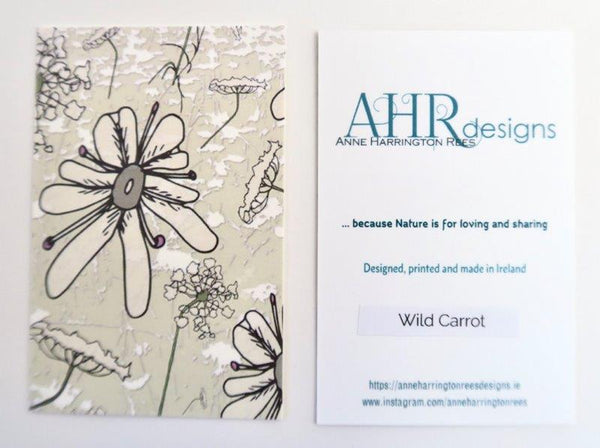 Wild Carrot cushion cover label